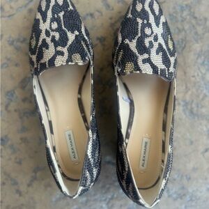 Alex Marie leopard print embellished loafers size 8 like new